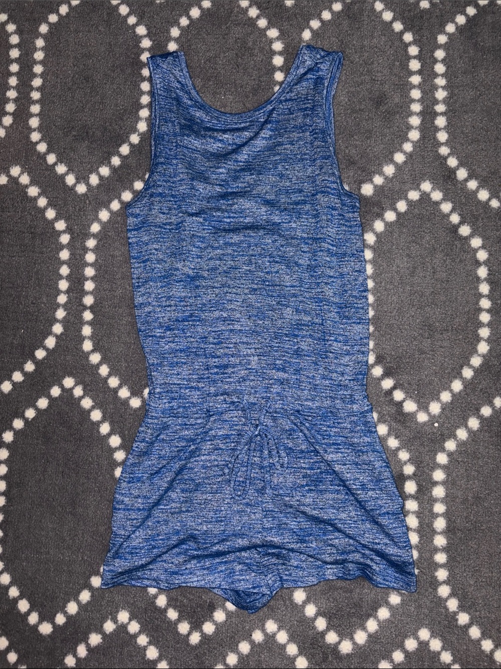 Blue Heathered Sleeveless Romper GAP